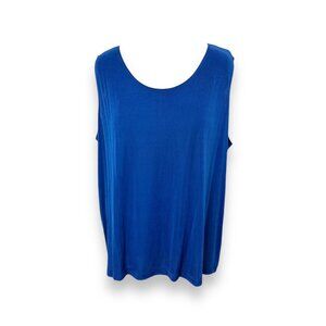 Slinky Brand Womens Royal Blue Sleeveless Top 3X